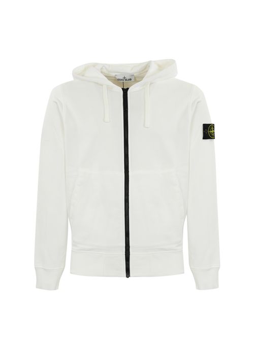 Felpa 6100042 in cotone White STONE ISLAND | 6100042S0051V0001